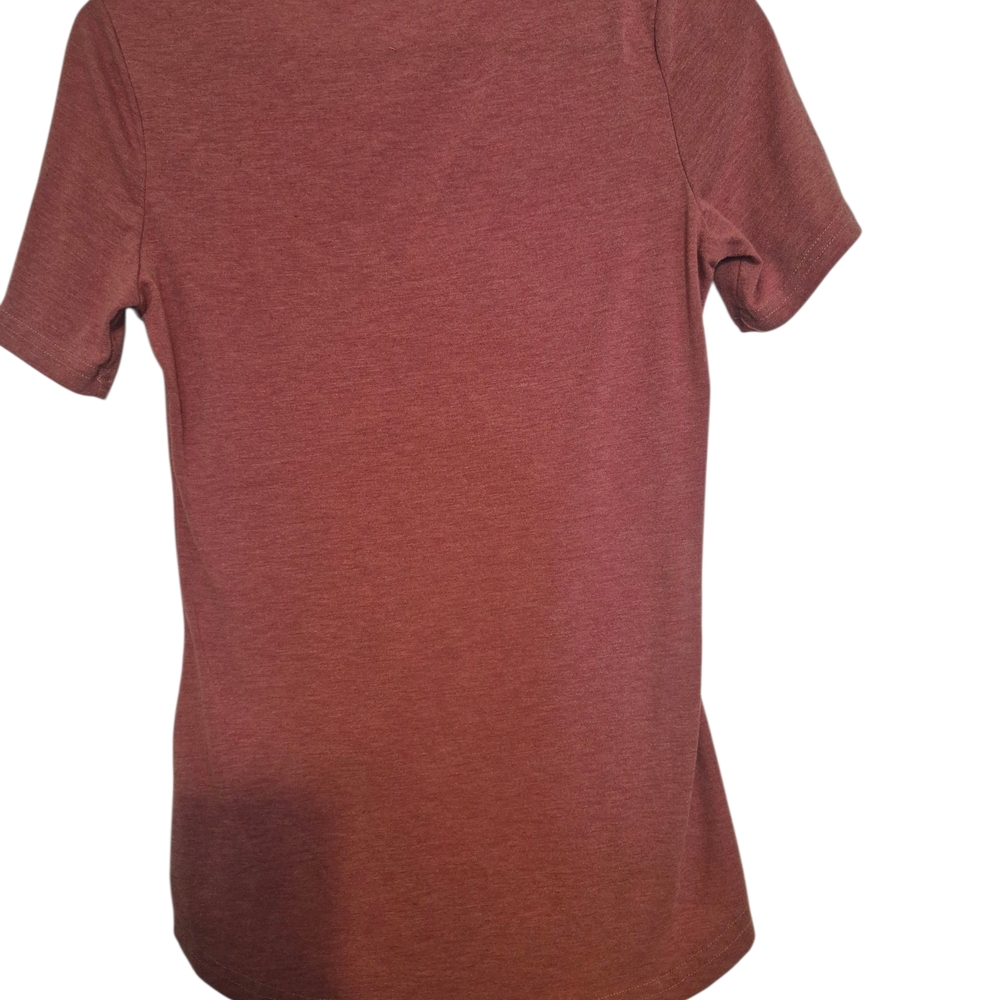Women's Lace Accent Top - Rust Cottage Core - Picture 2 of 3
